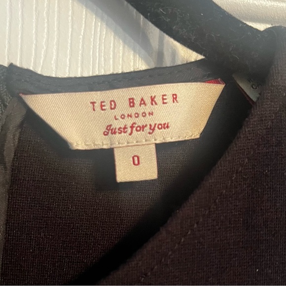 Ted Baker Black Jimena Sleeveless Fit & Flare Dress, Size 0 (XXS) - Picture 4 of 9